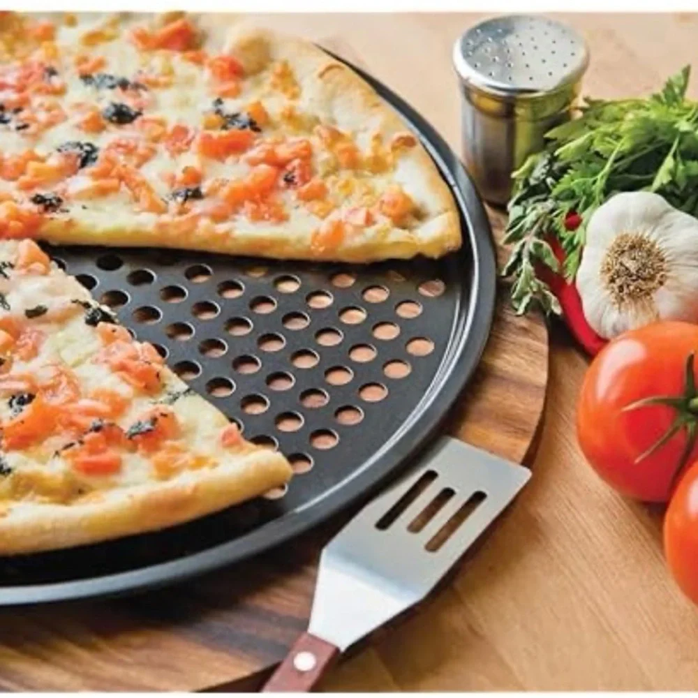 NEW Fox Run Nonstick Pizza Crisper Pan - 14” diameter